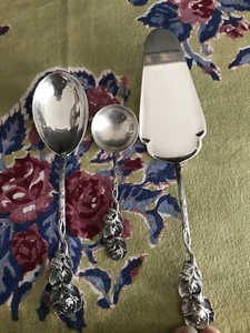 Hidelsheim Mid- Century Vintage German Rose Pattern W -100 Silver Cutlery Set 3 - Picture 1 of 8
