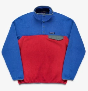 Patagonia Maglione Uomo Leggero Synchilla Fleece Touring Rosso/Blu Tg M Nuovo con etichette - Foto 1 di 7