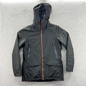 Flylow mens black Taped Seams Waterproof Insulated hooded rain Jacket Size M - Picture 1 of 9