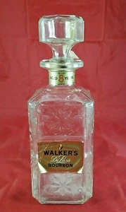 Vintage Walker Deluxe Bourbon Bottle / Decanter, Empty - Picture 1 of 8