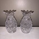 Shannon Crystal, Ireland Pineapple Salt Pepper Shakers 3.5”  Symbol of WELCOME