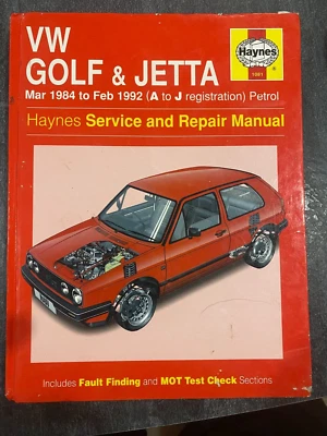 haynes car manuals VW Golf & Jetta 1984 to 1992 - Image 1 of 3
