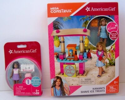 Mega Construx American Girl Kanani's Shave Ice Treats + Serie 1 mini figura NUEVO Foto 1 de 2