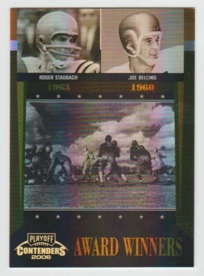 2006 Playoff Contenders Award Winners HOLOFOIL Staubach & Bellino NAVY /100 SSP - Image 1 of 2