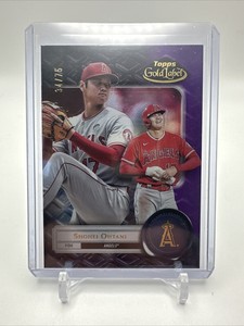 2022 Topps Gold Label Shohei Ohtani Class 1 #44 Purple 34/75 Angels