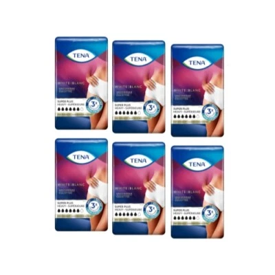 Tena Women XL Super Plus Underwear, Stylish White 14 Ct. - Pack of 6