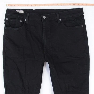Hombres Levi's 04511 Ajustado Recto Elástico Negro Jeans W36 L32 - Imagen 1 de 4