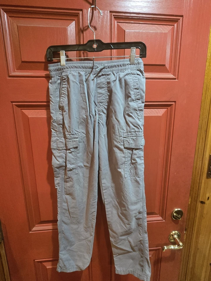 Urban Pipeline Niños Gris Talla 10-12 Cintura Elástica Con Corbatas Bolsillos Carga Foto 1 de 4