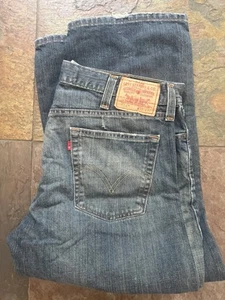 Levi’s 514 Straight Leg Jeans Herren 38x32 Blau Denim Used - Bild 1 von 11