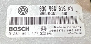 CALCULATEUR MOTEUR VOLKSWAGEN  GOLF 5 0281011477 03G906016AN BOSCH EDC16U1 - Imagen 1 de 5