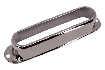 Metal Strat Single Coil "OPEN STYLE" Pickup Cover - Black Chrome - Image 1 of 4