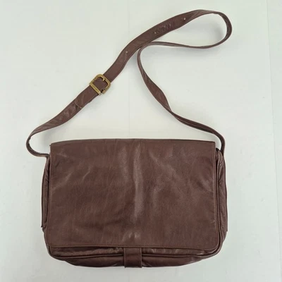 ENVY Bolso Mensajero Cuero Marrón Mujer’s Vintage Bandolera Ajustable Foto 1 de 4