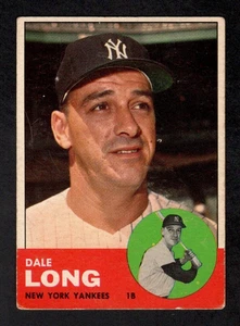 1963 Topps Baseball Card #484 Dale Long High Number SP NY Yankees GD-VG e - Picture 1 of 2