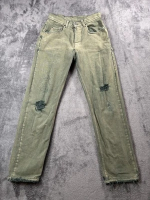 Vintage GAP Jeans Mens 29x30 Green Loose Fit Distressed Boho Hippy 90s Denim - Image 1 of 4