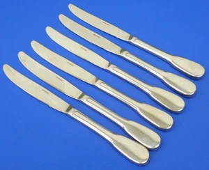 6 - Retroneu HAVERHILL Glossy Stainless Korea Flatware 9 1/8" DINNER KNIVES - Picture 1 of 7