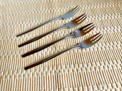 Dansk VARIATION V Stainless Flatware Silverware - Set of 4 Salad Forks (Finland) - Image 1 of 4