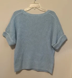 Lands’ End Blue Crew Neck Sweater. Medium. - Picture 1 of 5