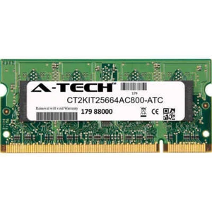 2GB DDR2 PC2-6400 SODIMM (Crucial CT2KIT25664AC800 Equivalent) Memory RAM - Picture 1 of 2