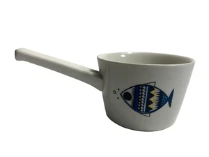Villeroy & Boch Luxembourg Viking Blue Fish Butter Warmer Long Handle Ramekin - Picture 1 of 8