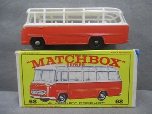 Matchbox #68 MERCEDES COACH Scatola Originale Diecast Vintage Lesney anni '60 - Foto 1 di 8