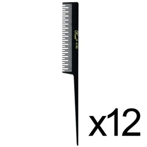 PEINE DE CORTE PEINADO PEINADO PEINADO DE PELUQUERÍA SALÓN KREST SPECIALTY #4740 - 12 PIEZAS NEGRO - Imagen 1 de 1