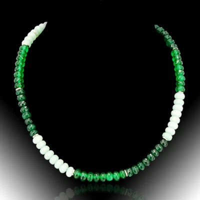 BAILYSBEADS hellgrün Diopsid Chrysopras Smaragd-Kette Halskette neu NV079 - Bild 1 von 3