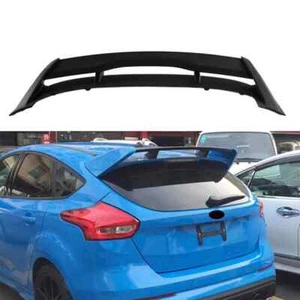 Fits 12-18 Ford Focus Hatchback Glossy Black RS Style Rear Roof Top Spoiler Wing - Picture 1 of 13