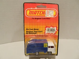 Camión de basura Matchbox #36 1983 cabina blanca azul DPW 66 equipamiento grapado - Imagen 1 de 2