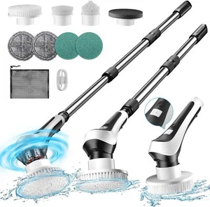 Electric Spin Scrubber,Cordless Shower Scrubber with Power Display Screen,IP68 W - Picture 1 of 8