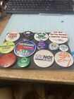 USED Vintage Lot of 13 1980's- 1990's Assorted Round Pinbacks/Pins. NICE LOT!