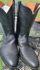 Black Jack Roper 10.5EE Exotic Black Shark Cowboy Boots Handmade NOS