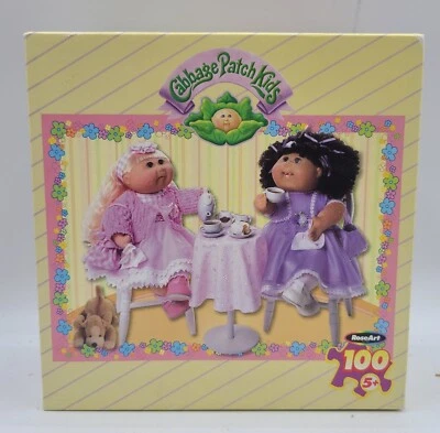 Rompecabezas vintage Cabbage Patch 100 piezas Tea Party 2004 RoseArt nuevo sellado Foto 1 de 4