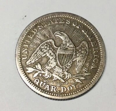 1853 USA Seated Liberty Quarter Arrows & Rays Nice Mid Grade Coin - Image 1 of 2