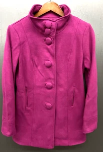 INC International Concept Jacket L Purple Pink Cotton Buttons Pockets Preppy Y2K - Picture 1 of 13
