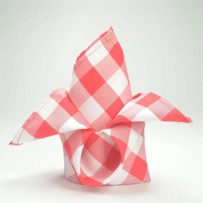 100 pcs 15"x15" CHECKERED Gingham Polyester NAPKINS Wedding Garden Party - Image 1 of 2