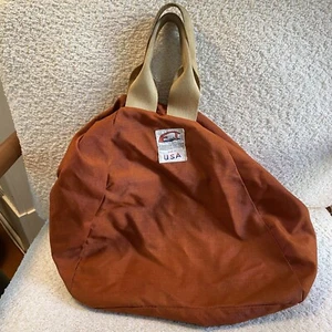 Famous Trails USA Vintage Duffel Bag Hiking Outdoor Sling Bag Rust Orange - Picture 1 of 10