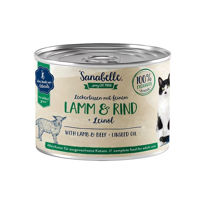 Sanabelle Katzen Nassfutter mit Lamm & Rind | 6x 195g - Bild 1 von 1