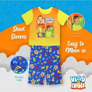 Vlad and Niki- Boys' 2-Piece Loose-fit Pajama Set, Soft & Cute for Kids - Picture 1 of 8