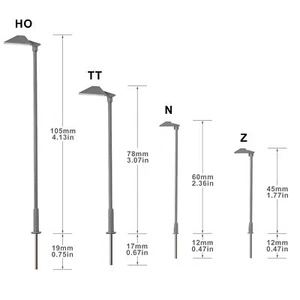 Lámpara LED de metal escala HO TT N Z Evemodel 5 piezas luces de calle LD01 - Imagen 1 de 18