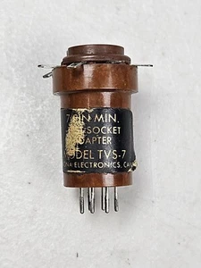 Vintage Pomona 7 Pin Miniature Tube Test Socket Adapter TVS-7 - Picture 1 of 6