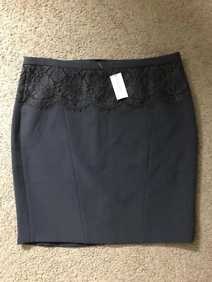 Falda lápiz BANANA REPUBLIC talla 14🌹Nueva con etiquetas🌹Preciosa decoración de encaje 🌹 Foto 1 de 4