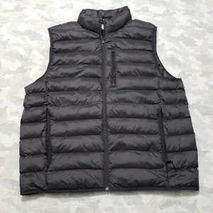 32 Degrees Puffer Vest Mens XL Black Full Zip Pockets Mock Neck Outdoors - Picture 1 of 11