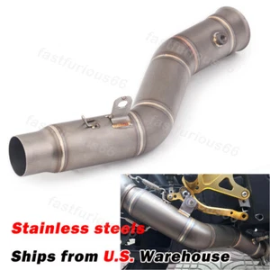 Slip For Yamaha YZF R1 MT-10 2009-2014 Exhaust Mid Connect Link Pipe Steel Tube - Picture 1 of 6