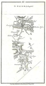 Antique map, Taylor & Skinner, Road from Dublin to Sligo, by Longford (3) - Picture 1 of 2