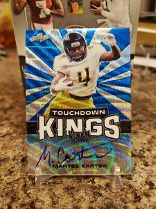 🔥MARTEZ CARTER LEAF METAL DRAFT ROOKIE AUTO /20 GRAMBLING STATE REDSKINS🔥 - Picture 1 of 2