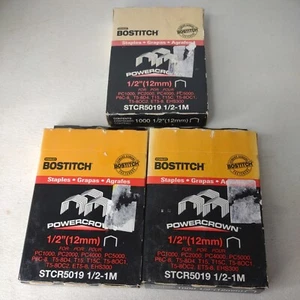 BOSTITCH Crown Staples Heavy-Duty 1/2-Inch x 7/16-Inch 1000-Pack STCR5019 Lot 3 - Picture 1 of 5