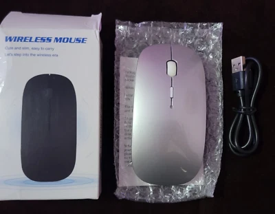 2.4GHz Bluetooth Wireless Optical Mouse USB Rechargeable PC Laptop NEW - Image 1 of 2