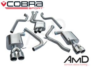 Audi S5 Cat Back Exhaust Cobra Non Resonated 3.0T B8 B8.5 AU57 - Picture 1 of 2