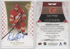 2020-21 Upper Deck Ultimate Collection Gold Auto /15 Elias Lindholm #35 Auto