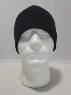 Black Cold Weather Micro Fleece Beanie Winter Hat Watch Cap #B68b - Image 1 of 4